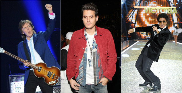 Paul McCartney, John Mayer, Bruno Mars Paul McCartney, John Mayer, Bruno Mars